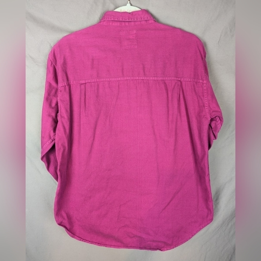 Andrew's Blues medium 100% cotton fuchia long sleeve shirt women's - Picture 2 of 9